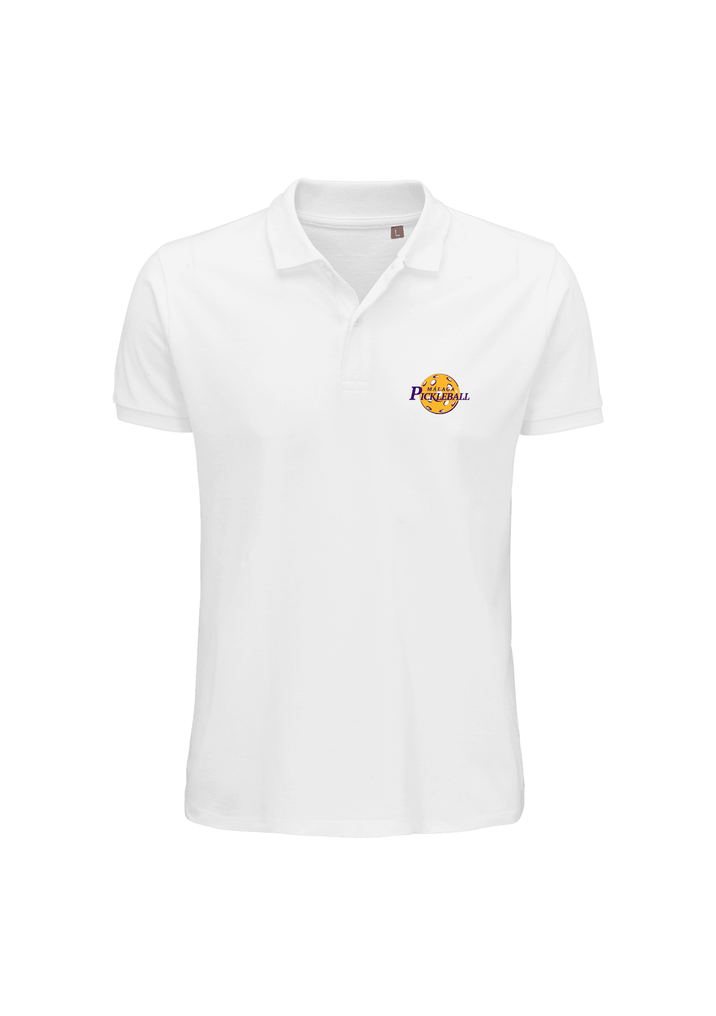 Polo blanco para hombre 013 Pickleball Malaga - PBM13-PLANETHOMMEBLANCFACE