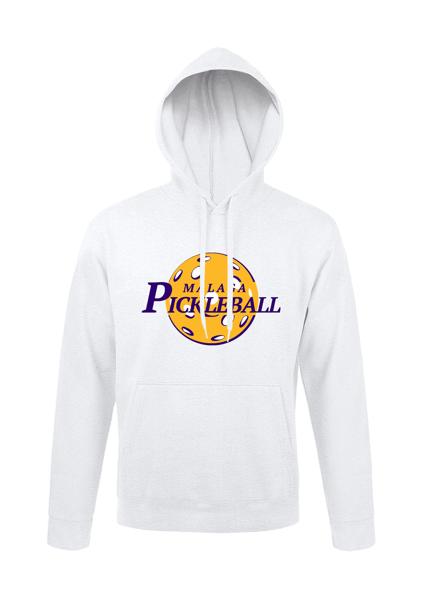 Sudadera con capucha blanca 030 Pickleball Malaga - PBM30-SNAKEBLANCFACE